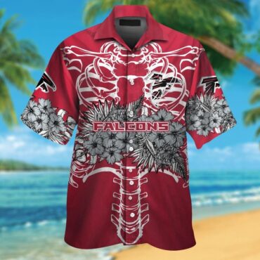 Atlanta Falcons Tropical Button Up Hawaiian Short Sleeve Shirt Ver04