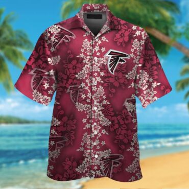Atlanta Falcons Tropical Button Up Hawaiian Short Sleeve Shirt Ver03