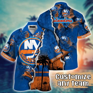 New York Islanders NHL Hawaiian Shirt Custom Brightness Aloha Shirt