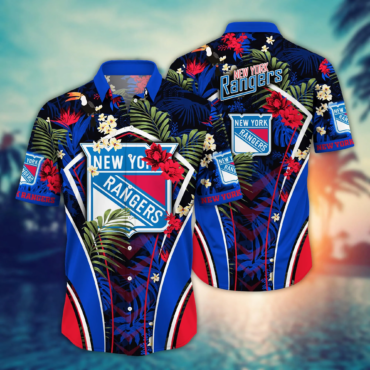 New York Rangers NHL Hawaiian Shirt Barbecues Aloha Shirt