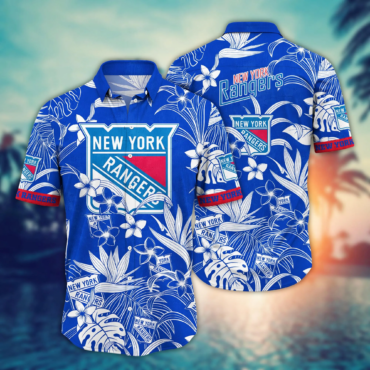 New York Rangers NHL Hawaiian Shirt Hiking Aloha Shirt