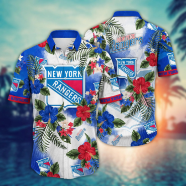New York Rangers NHL Hawaiian Shirt Shortstime Aloha Shirt