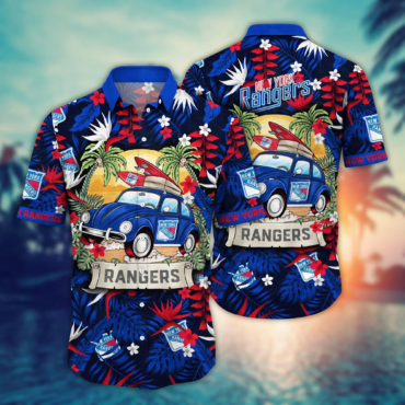 New York Rangers NHL Hawaiian Shirt Summerytime Aloha Shirt