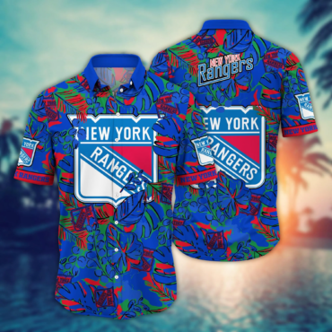 New York Rangers NHL Hawaiian Shirt Sun Soaked Aloha Shirt