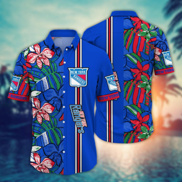 New York Rangers NHL Hawaiian Shirt Sunshine Aloha Shirt