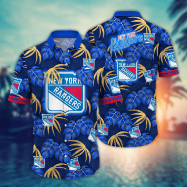 New York Rangers NHL Hawaiian Shirt Travel Aloha Shirt