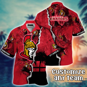 Ottawa Senators NHL Hawaiian Shirt Custom Umbrellas For Sun Aloha Shirt