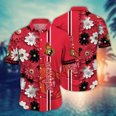 Ottawa Senators NHL Hawaiian Shirt Popsicles Aloha Shirt