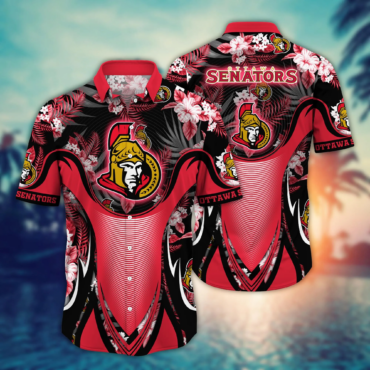 Ottawa Senators NHL Hawaiian Shirt Solstice Aloha Shirt