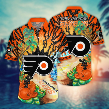 Philadelphia Flyers NHL Hawaiian Shirt Brightnesstime Aloha Shirt