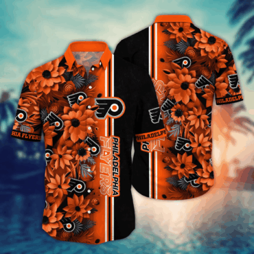 Philadelphia Flyers NHL Hawaiian Shirt Custom Ocean Waves Aloha Shirt