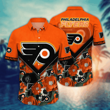 Philadelphia Flyers NHL Hawaiian Shirt Custom Sundown Aloha Shirt
