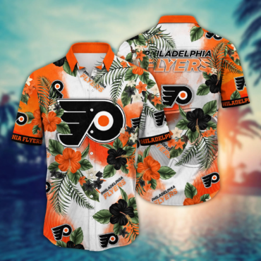 Philadelphia Flyers NHL Hawaiian Shirt Outdoor Moviestime Aloha Shirt