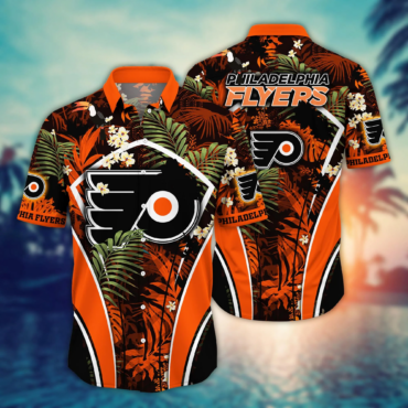 Philadelphia Flyers NHL Hawaiian Shirt Travel Aloha Shirt