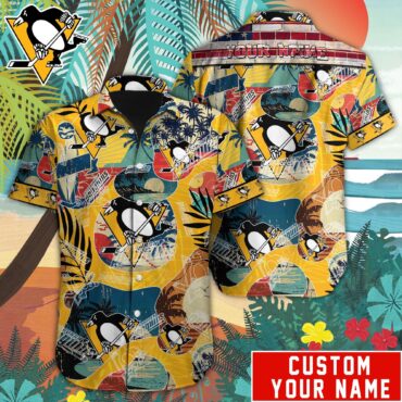 Pittsburgh Penguins Mystique In Custom Hawaiian Design