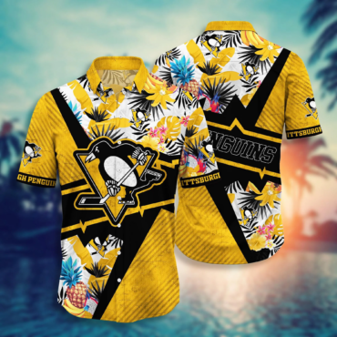 Pittsburgh Penguins NHL Hawaiian Shirt Fireflies Aloha Shirt