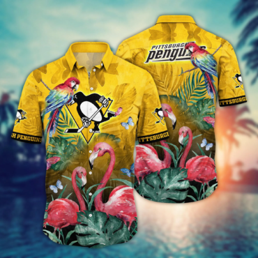 Pittsburgh Penguins NHL Hawaiian Shirt Sunbathe Aloha Shirt