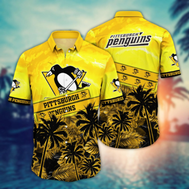 Pittsburgh Penguins NHL Hawaiian Shirt Sunningtime Aloha Shirt