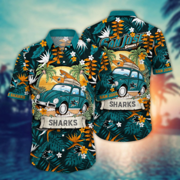 San Jose Sharks NHL Hawaiian Shirt Music Festivalstime Aloha Shirt