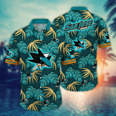 San Jose Sharks NHL Hawaiian Shirt Road Trips Aloha Shirt