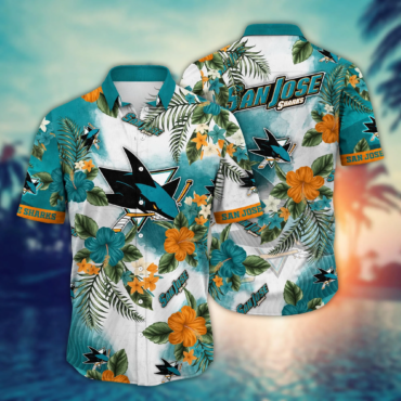San Jose Sharks NHL Hawaiian Shirt Seasidetime Aloha Shirt