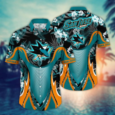 San Jose Sharks NHL Hawaiian Shirt Summertime Aloha Shirt
