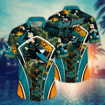 San Jose Sharks NHL Hawaiian Shirt Summery Aloha Shirt