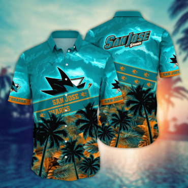 San Jose Sharks NHL Hawaiian Shirt Sunburntime Aloha Shirt