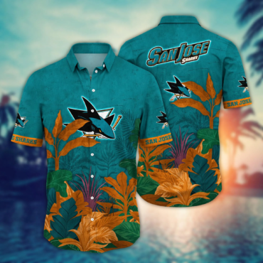 San Jose Sharks NHL Hawaiian Shirt Sunglasses The Green Pitch Sport Shirts