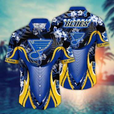 St. Louis Blues NHL Hawaiian Shirt Barbecues Aloha Shirt