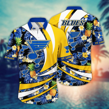 St. Louis Blues NHL Hawaiian Shirt Sea Breeze Aloha Shirt