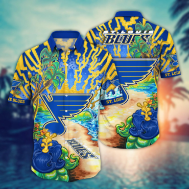St. Louis Blues NHL Hawaiian Shirt Sunning Time Aloha Shirt