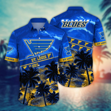 St. Louis Blues NHL Hawaiian Shirt Warm Nights Time Aloha Shirt