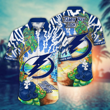 Tampa Bay Lightning NHL Hawaiian Shirt Warm Nights Time Aloha Shirt