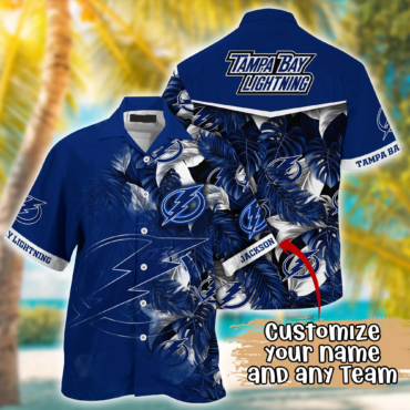 Tampa Bay Lightning NHL Summer Hawaii Shirt And T Shirt Custom Aloha Shirt