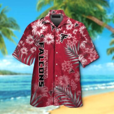 Atlanta Falcons Tropical Button Up Hawaiian Short Sleeve Shirt Ver04