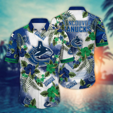 Vancouver Canucks NHL Hawaiian Shirt Air Conditioning Time Aloha Shirt