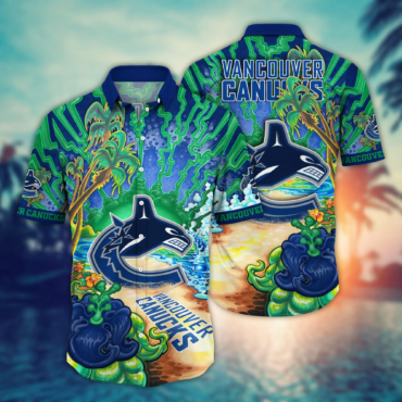 Vancouver Canucks NHL Hawaiian Shirt Sea Breeze Time Aloha Shirt
