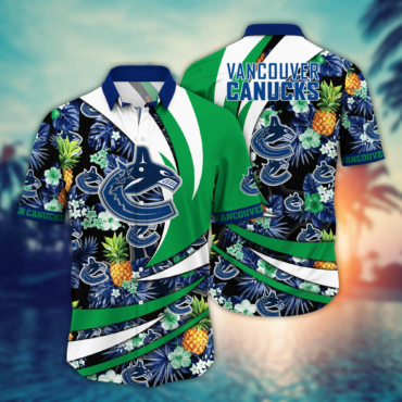 Vancouver Canucks NHL Hawaiian Shirt Summer Camps Aloha Shirt