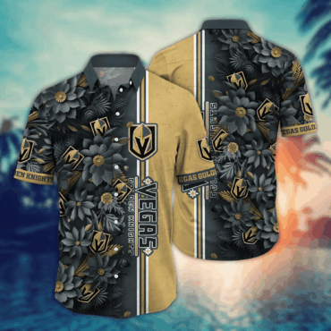 Vegas Golden Knights NHL Hawaiian Shirt Custom Sunsets Aloha Shirt