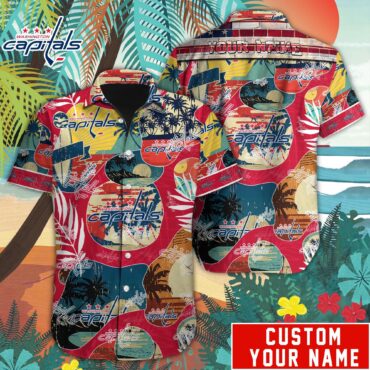 Washington Capitals Custom Name Hawaiian Shirt