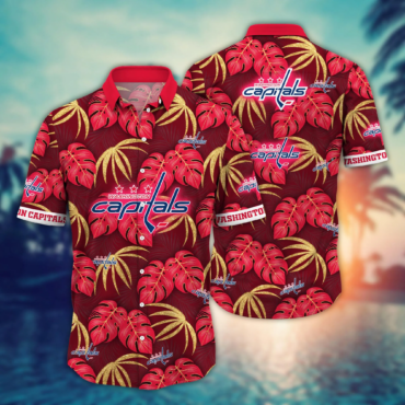 Washington Capitals NHL Hawaiian Shirt Breezy Aloha Shirt