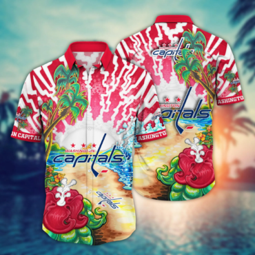 Washington Capitals NHL Hawaiian Shirt Sunscreen Time Aloha Shirt