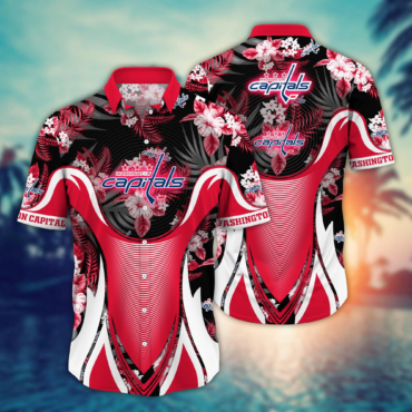 Washington Capitals NHL Hawaiian Shirt Sunshine Aloha Shirt