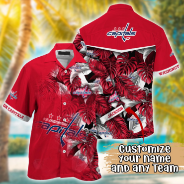 Washington Capitals NHL Summer Hawaii Shirt And T Shirt Custom Aloha Shirt