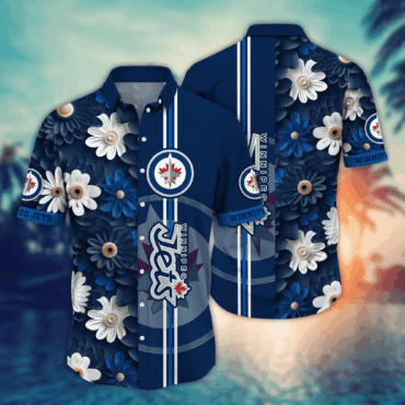 Winnipeg Jets NHL Hawaiian Shirt Barbecues Aloha Shirt