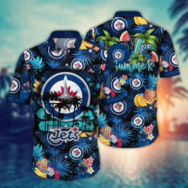 Winnipeg Jets NHL Hawaiian Shirt Garden Parties Time Aloha Shirt