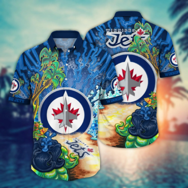 Winnipeg Jets NHL Hawaiian Shirt Hiking Time Aloha Shirt