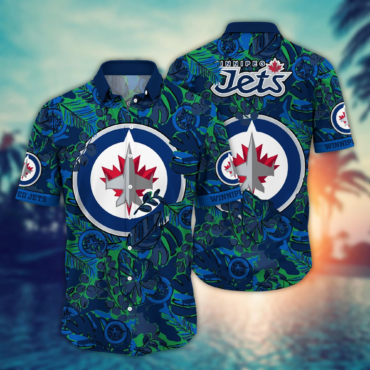Winnipeg Jets NHL Hawaiian Shirt Pool Parties Aloha Shirt