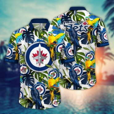 Winnipeg Jets NHL Hawaiian Shirt Vacation Time Time Aloha Shirt